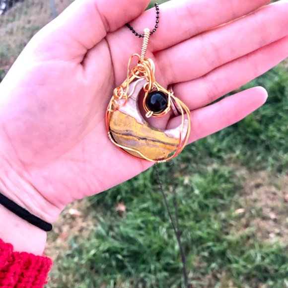 Bumble Bee Jasper Pendant - Picture 2 of 3